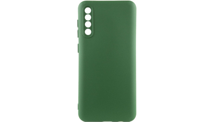 Чехол TPU GETMAN Liquid Silk Full Camera для Samsung Galaxy A50 (A505F) / A50s / A30s Зеленый / Dark green - фото