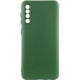 Чехол TPU GETMAN Liquid Silk Full Camera для Samsung Galaxy A50 (A505F) / A50s / A30s Зеленый / Dark green - фото