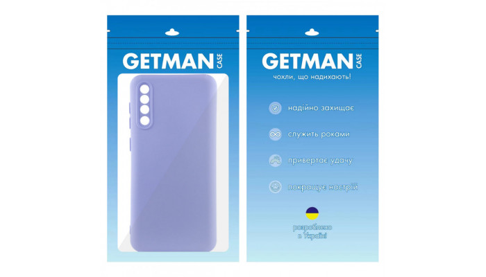 Чехол TPU GETMAN Liquid Silk Full Camera для Samsung Galaxy A50 (A505F) / A50s / A30s Сиреневый / Dasheen - фото