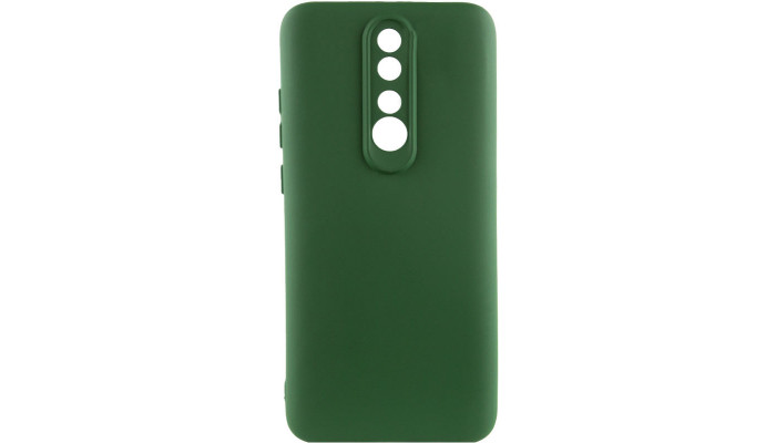 Чехол TPU GETMAN Liquid Silk Full Camera для Xiaomi Redmi 8 Зеленый / Dark green - фото