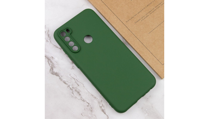 Чехол TPU GETMAN Liquid Silk Full Camera для Xiaomi Redmi Note 8T Зеленый / Dark green - фото