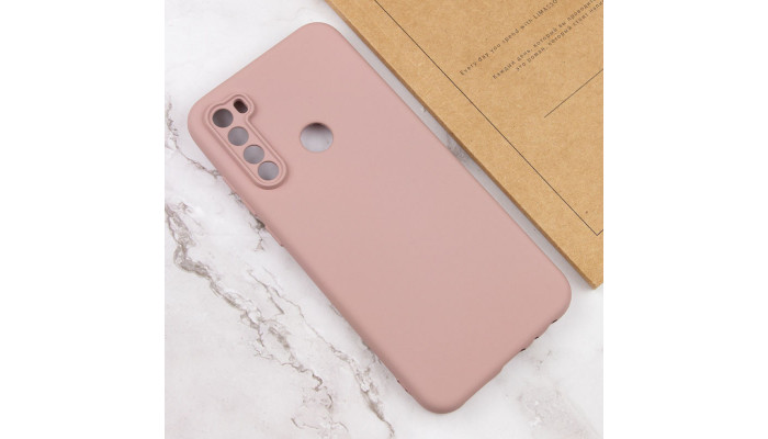 Чехол TPU GETMAN Liquid Silk Full Camera для Xiaomi Redmi Note 8T Розовый / Pink Sand - фото