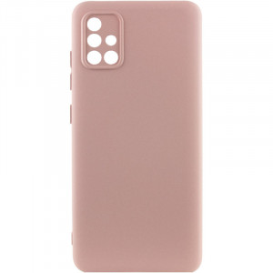 Чохол TPU GETMAN Liquid Silk Full Camera для Samsung Galaxy A51 Рожевий / Pink Sand