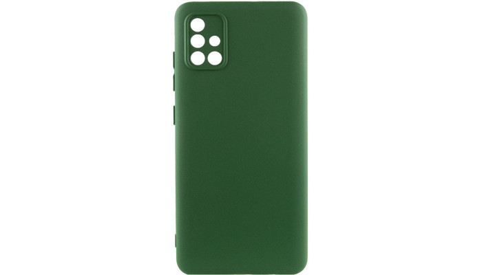 Чохол TPU GETMAN Liquid Silk Full Camera для Samsung Galaxy A71 Зелений / Dark green - фото