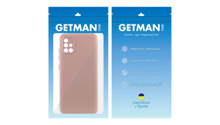 Чохол TPU GETMAN Liquid Silk Full Camera для Samsung Galaxy A71 Рожевий / Pink Sand - фото