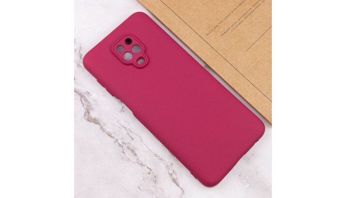 Чехол TPU GETMAN Liquid Silk Full Camera для Xiaomi Redmi Note 9s / Note 9 Pro / Note 9 Pro Max Бордовый / Marsala - фото