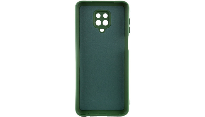 Чехол TPU GETMAN Liquid Silk Full Camera для Xiaomi Redmi Note 9s / Note 9 Pro / Note 9 Pro Max Зеленый / Dark green - фото