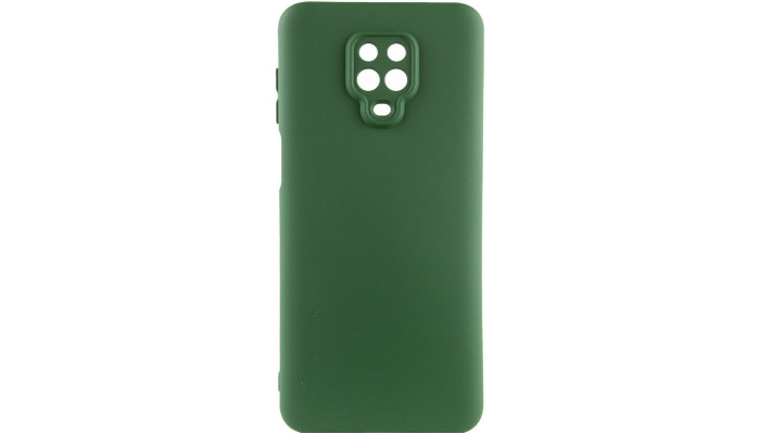 Чехол TPU GETMAN Liquid Silk Full Camera для Xiaomi Redmi Note 9s / Note 9 Pro / Note 9 Pro Max Зеленый / Dark green - фото