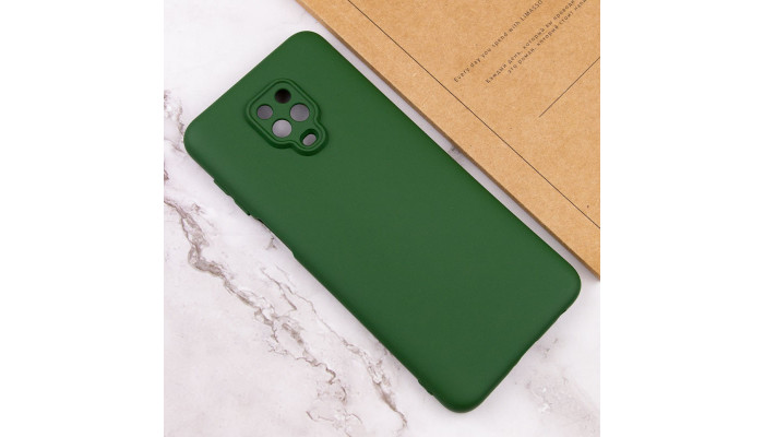 Чехол TPU GETMAN Liquid Silk Full Camera для Xiaomi Redmi Note 9s / Note 9 Pro / Note 9 Pro Max Зеленый / Dark green - фото