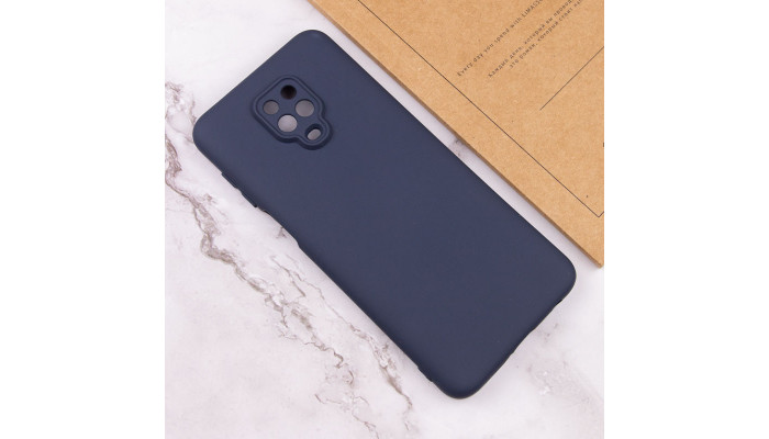 Чехол TPU GETMAN Liquid Silk Full Camera для Xiaomi Redmi Note 9s / Note 9 Pro / Note 9 Pro Max Синий / Midnight Blue - фото