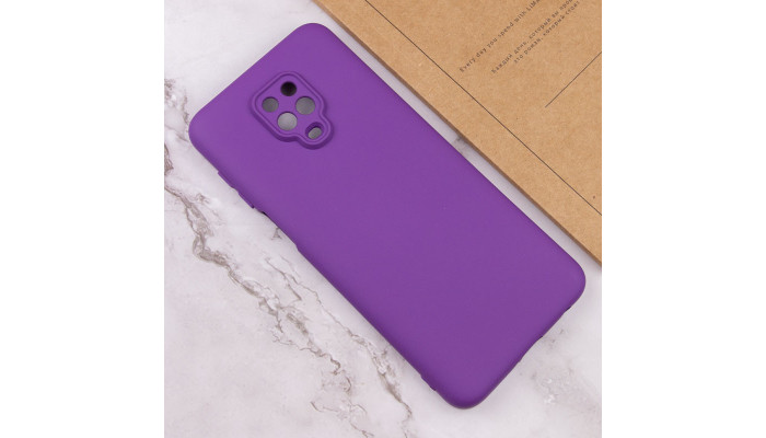 Чехол TPU GETMAN Liquid Silk Full Camera для Xiaomi Redmi Note 9s / Note 9 Pro / Note 9 Pro Max Фиолетовый / Purple - фото