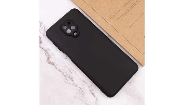 Чехол TPU GETMAN Liquid Silk Full Camera для Xiaomi Redmi Note 9s / Note 9 Pro / Note 9 Pro Max Черный / Black - фото