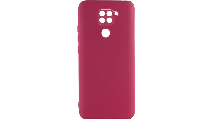 Чехол TPU GETMAN Liquid Silk Full Camera для Xiaomi Redmi Note 9 / Redmi 10X Бордовый / Marsala - фото