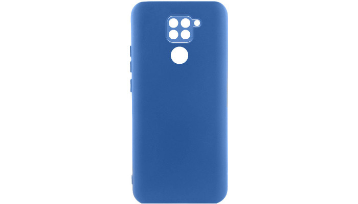 Чехол TPU GETMAN Liquid Silk Full Camera для Xiaomi Redmi Note 9 / Redmi 10X Синий / Navy Blue - фото