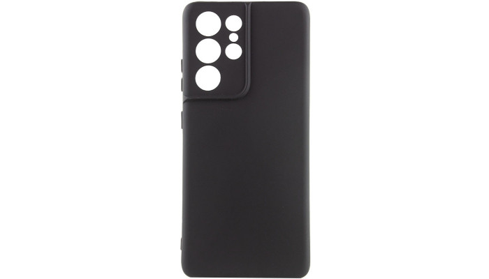 Чохол TPU GETMAN Liquid Silk Full Camera для Samsung Galaxy S21 Ultra Чорний / Black - фото