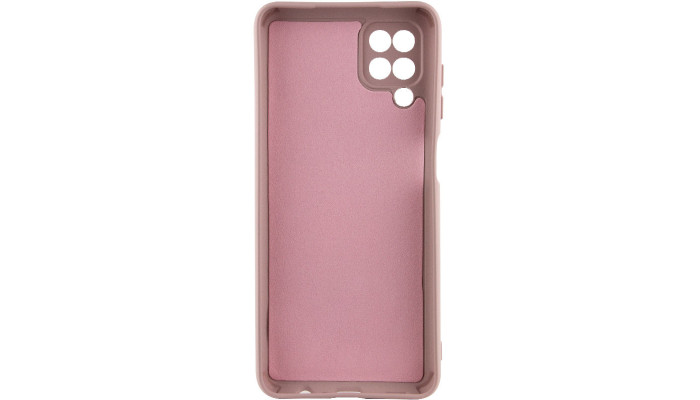 Чехол TPU GETMAN Liquid Silk Full Camera для Samsung Galaxy A12 Розовый / Pink Sand - фото