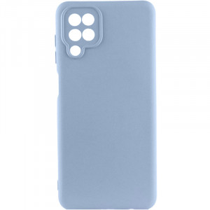 Чохол TPU GETMAN Liquid Silk Full Camera для Samsung Galaxy A12 Блакитний / Lilac Blue