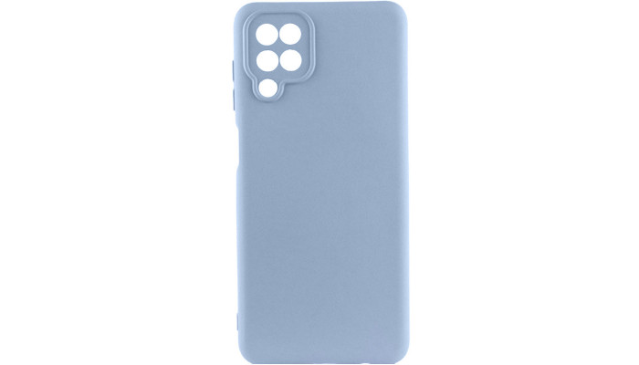 Чохол TPU GETMAN Liquid Silk Full Camera для Samsung Galaxy A12 Блакитний / Lilac Blue - фото