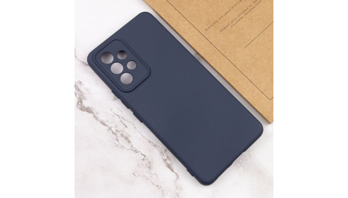 Чохол TPU GETMAN Liquid Silk Full Camera для Samsung Galaxy A53 5G Синій / Midnight Blue - фото