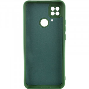 Чехол TPU GETMAN Liquid Silk Full Camera для Xiaomi Redmi 10C Зеленый / Dark green