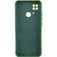 Чехол TPU GETMAN Liquid Silk Full Camera для Xiaomi Redmi 10C Зеленый / Dark green - фото