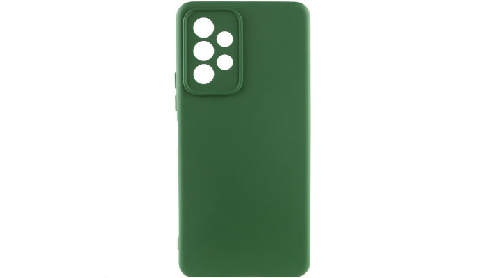 Чехол TPU GETMAN Liquid Silk Full Camera для Samsung Galaxy A33 5G Зеленый / Dark green - фото