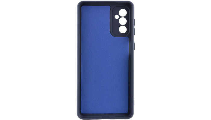 Чехол TPU GETMAN Liquid Silk Full Camera для Samsung Galaxy A35 Синий / Midnight Blue - фото