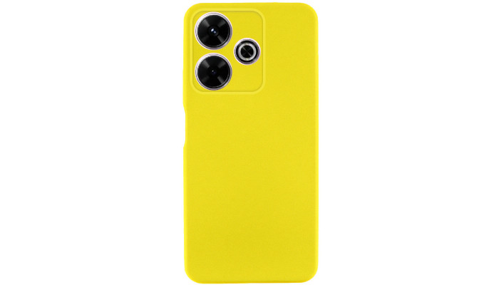 Чехол TPU GETMAN Liquid Silk Full Camera для Xiaomi Redmi 13 4G / Poco M6 4G Желтый / Flash - фото