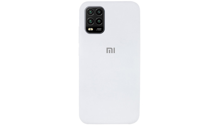 Чехол Silicone Cover Full Protective (AA) для Xiaomi Mi 10 Lite Белый / White - фото