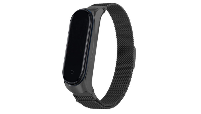 Ремешок Milanese Loop Design для Xiaomi Mi Band 3/4 Черный - фото