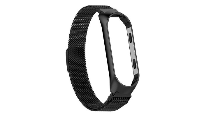 Ремешок Milanese Loop Design для Xiaomi Mi Band 3/4 Черный - фото