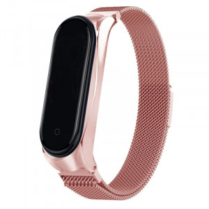 Ремешок Milanese Loop Design для Xiaomi Mi Band 3/4 rose_gold