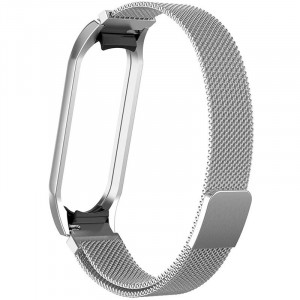 Ремінець Milanese Loop Design для Xiaomi Mi Band 5 / 6 Срібний