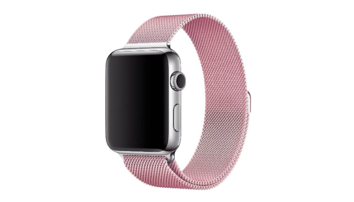 Ремінець Milanese Loop Design для Apple watch 38mm/40mm/41mm Rose Pink - фото