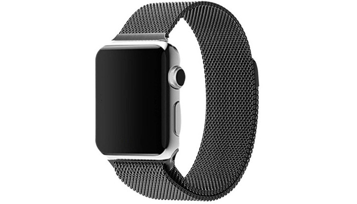 Ремінець Milanese Loop Design для Apple watch 42mm/44mm/45mm/49mm Space grey - фото