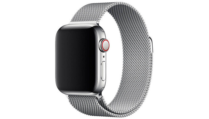 Ремінець Milanese Loop Design для Apple watch 42mm/44mm/45mm/49mm Срібний - фото