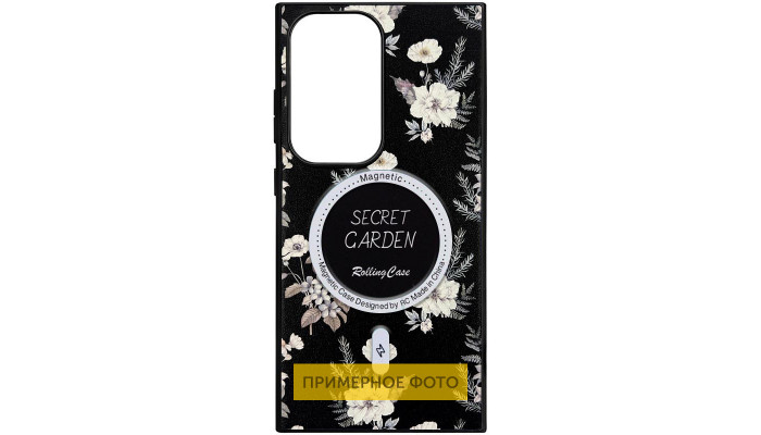 TPU+PC чохол Secret Garden with MagFit для Samsung Galaxy S23 FE Black - фото