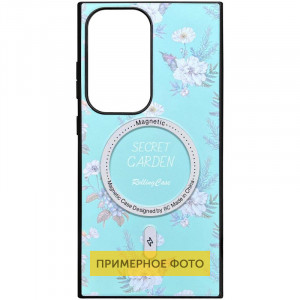 TPU+PC чохол Secret Garden with MagFit для Samsung Galaxy S23 FE Mint