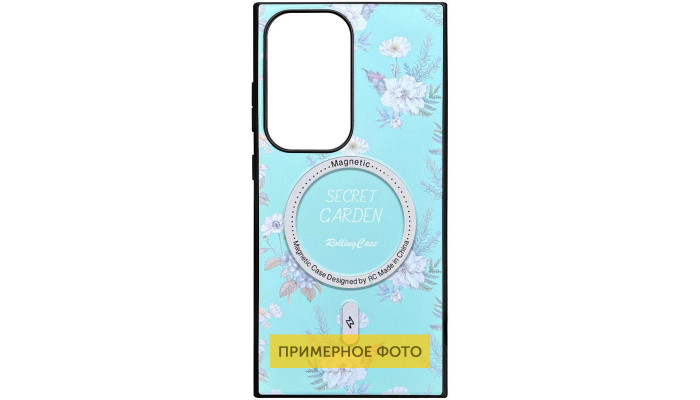 TPU+PC чохол Secret Garden with MagFit для Samsung Galaxy S23 FE Mint - фото