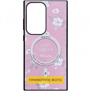 TPU+PC чохол Secret Garden with MagFit для Samsung Galaxy S23 FE Pink