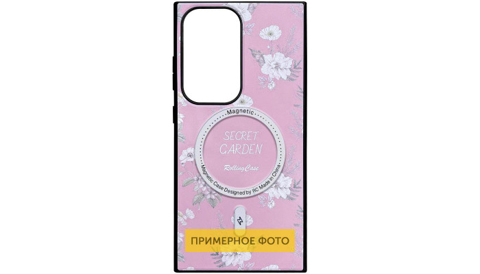 TPU+PC чохол Secret Garden with MagFit для Samsung Galaxy S23 FE Pink - фото