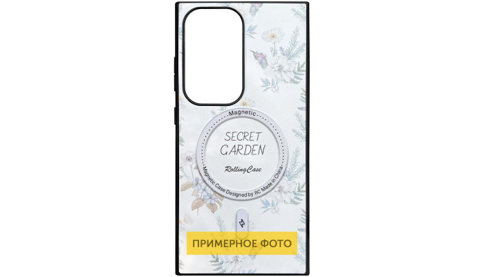 TPU+PC чохол Secret Garden with MagFit для Samsung Galaxy S23 FE White - фото