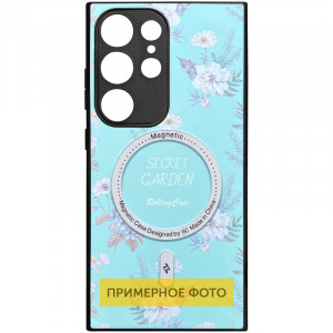 TPU+PC чехол Secret Garden with MagFit для Samsung Galaxy S24+ Mint