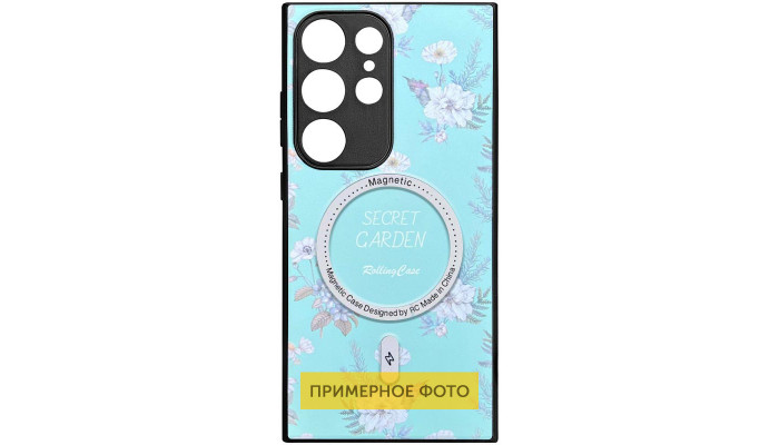 TPU+PC чехол Secret Garden with MagFit для Samsung Galaxy S24+ Mint - фото