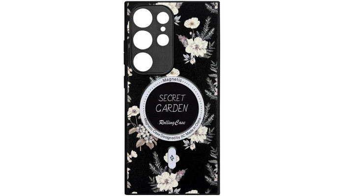 TPU+PC чехол Secret Garden with MagFit для Samsung Galaxy S24 Ultra Black - фото