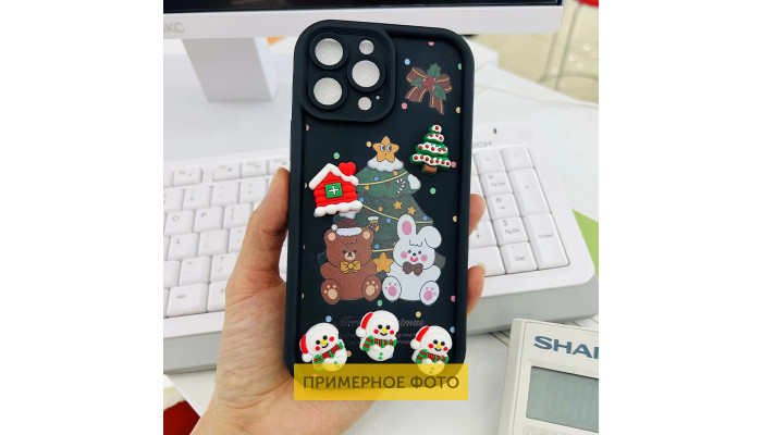 Чехол TPU Christmas Toys для Xiaomi Redmi Note 13 4G Black - фото