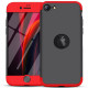 Пластиковая накладка GKK LikGus 360 градусов (opp) с лого для Apple iPhone SE (2020) Черный / Красный - фото