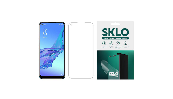 Защитная гидрогелевая пленка SKLO (экран) для Oppo A53 5G / A73 5G Прозрачный фото