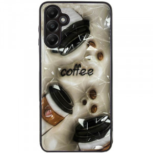 TPU+PC чехол Prisma Plushie для Samsung Galaxy A15 4G/5G / M15 5G Coffee