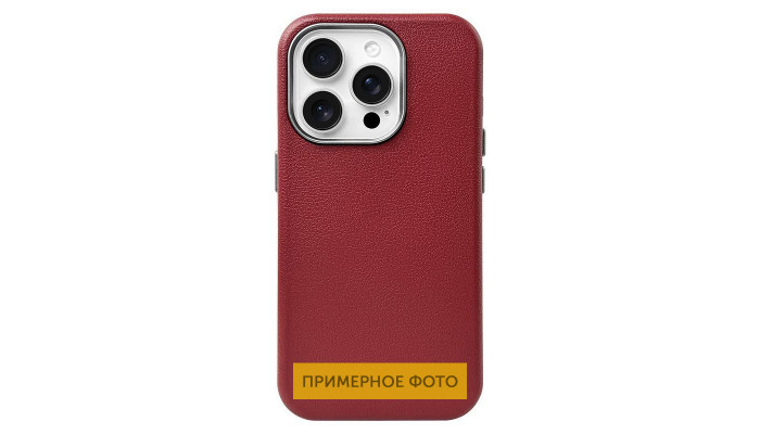 Кожаный чехол Leather Case Metal Buttons для Samsung Galaxy S23 FE Red - фото